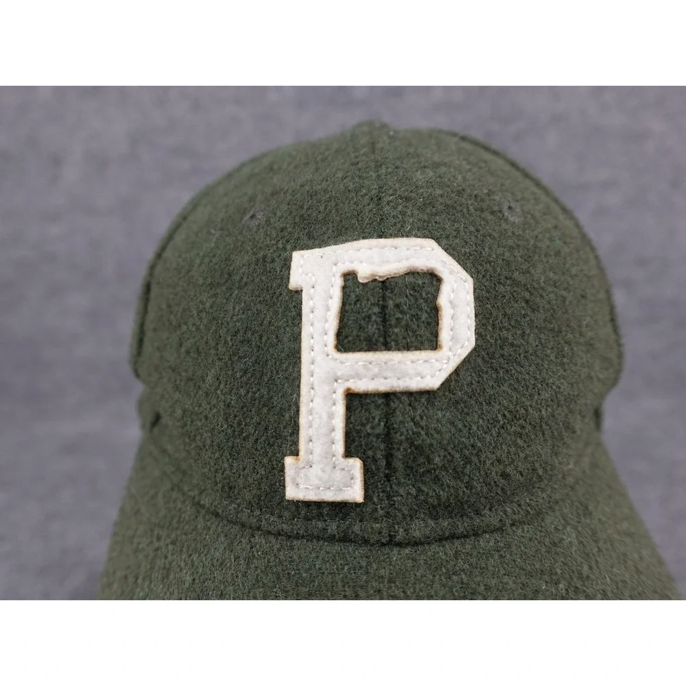 Portland Gear‎ Baseball Cap Mens OSFM Green Wool Blend Leather Strap P Patch